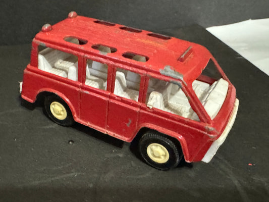 Tootsietoy Red Diecast Bus Van 4" USA Vintage