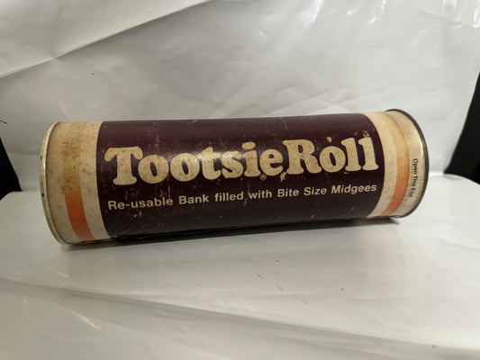 Tootsie Roll Cardboard Bank Empty Vintage