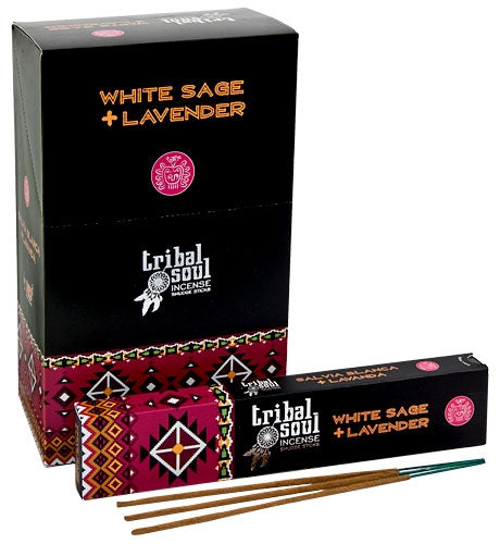 Tribal Soul - White Sage and Lavender Incense Incense - 15 Sticks Pack