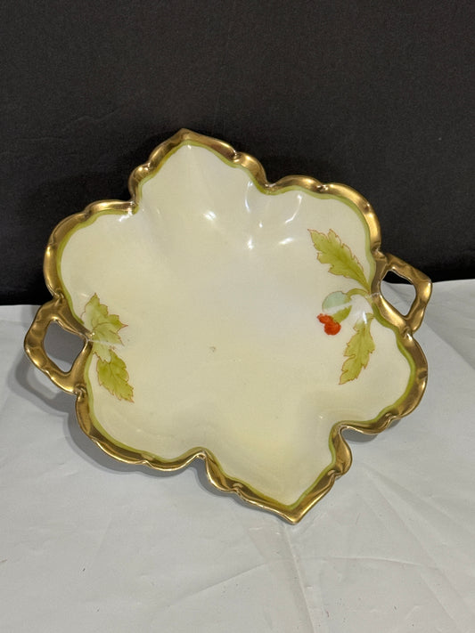 Delicate Trinket Dish with handles - Bavarian China - VINTAGE