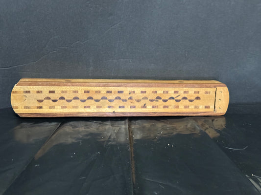 Coffin Wooden Incense Burner Box for Sticks and Cones