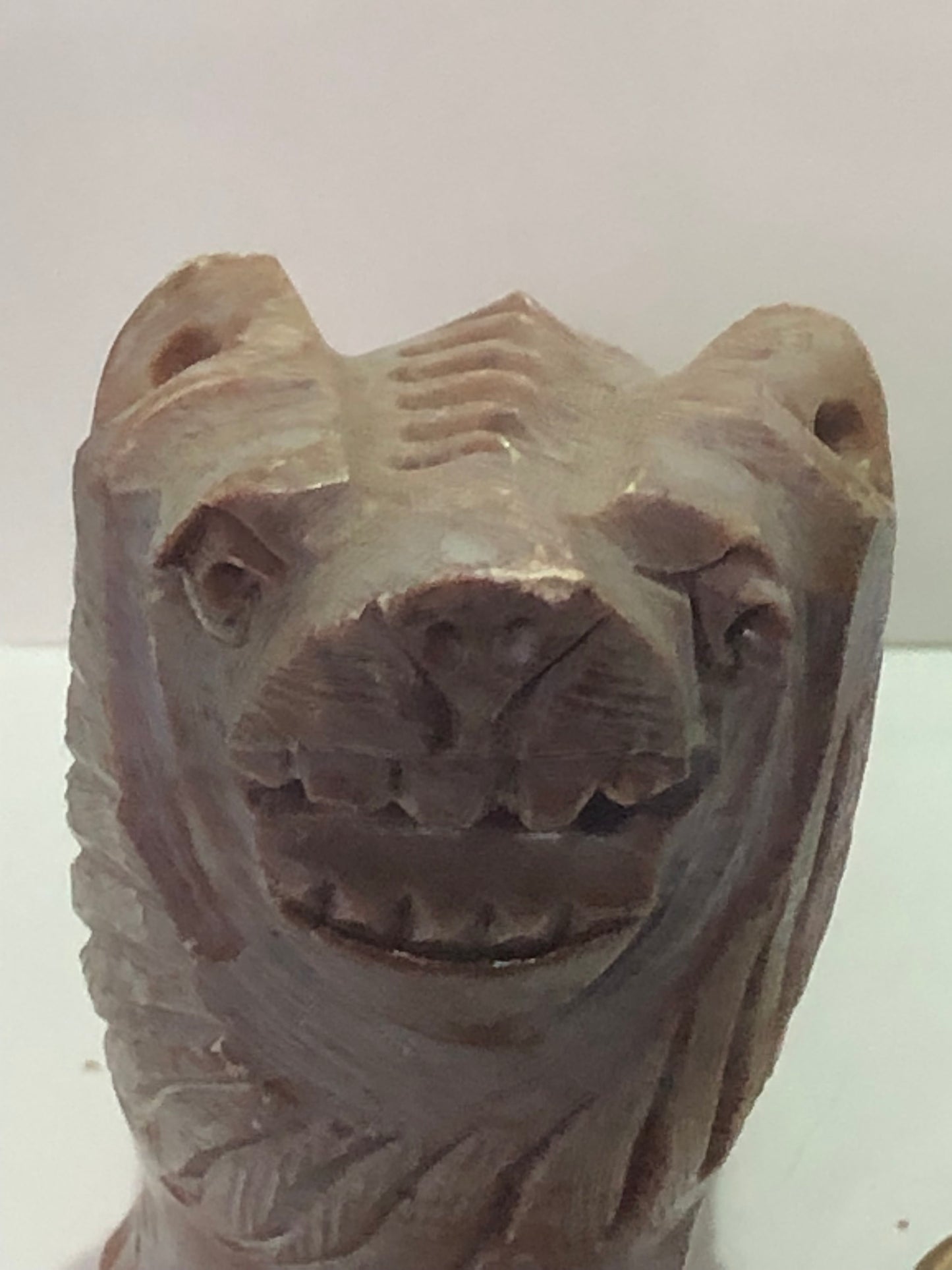 Carved Soapstone Lion