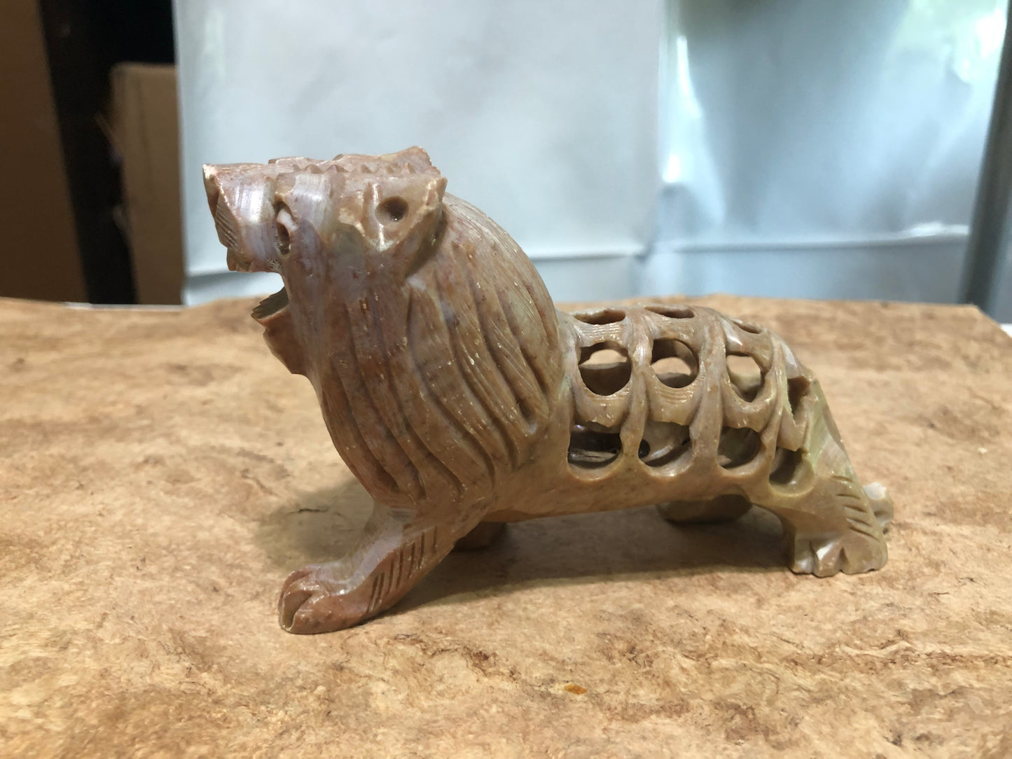 Carved Soapstone Lion