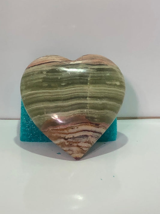 Carved and Polished Agate Heart