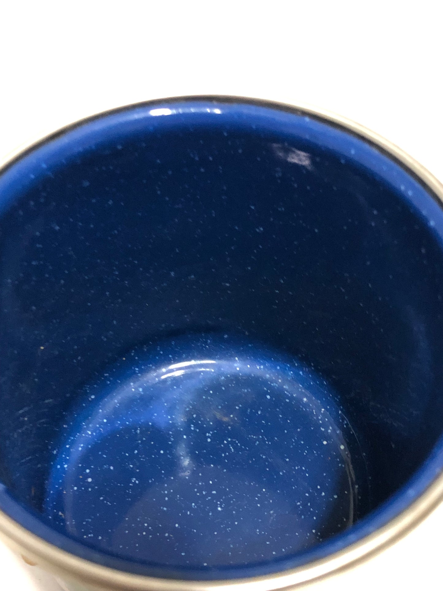 Blue Enamelware Coffee Cups Vintage