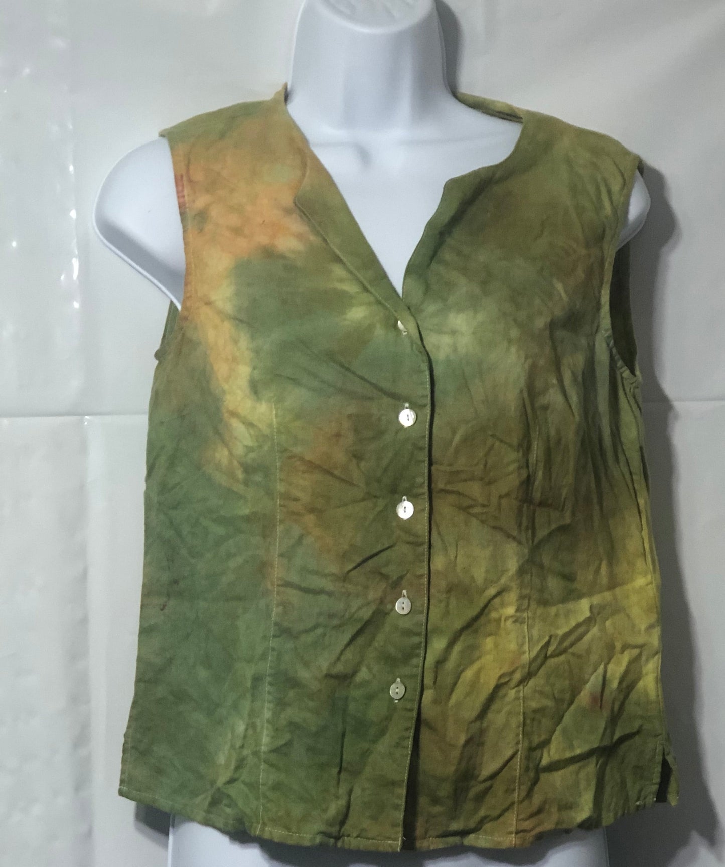 Upcycled Sleeveless Shirt - Casual Corner Annex Size: Small