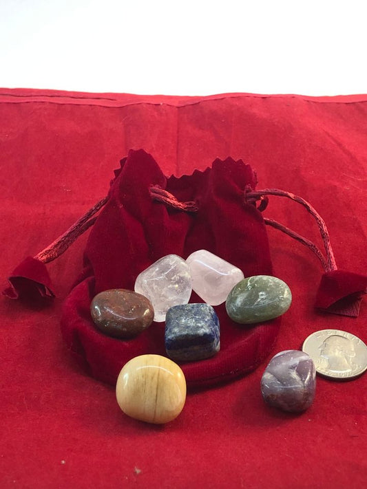 Beautiful Chakra Stone Set with pouch - NEW