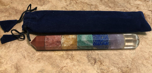 Elegant Chakra Stone Wand