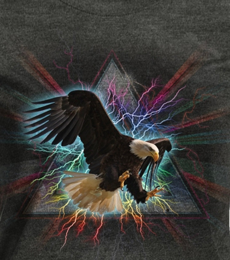 Eagle Dimension- The Mountain Women's Triblend Crew Neck T-Shirt Size: M