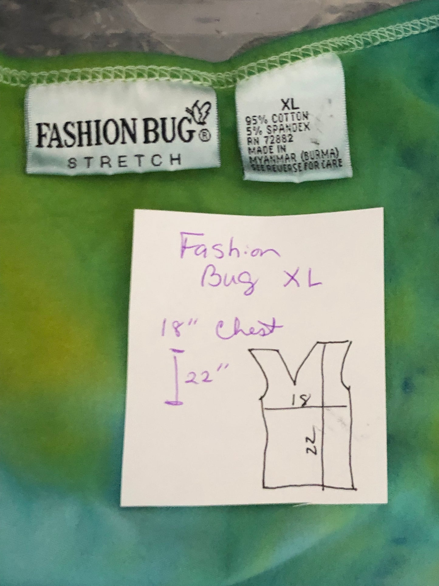 Upcycled Tank Top - Fashion Bug Size XL