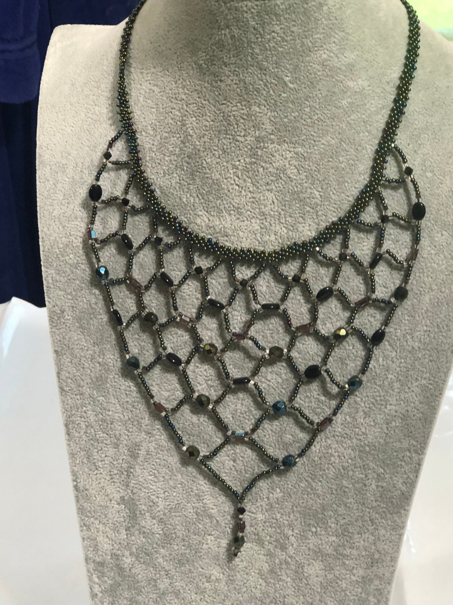 Beaded Vintage Bib Necklace