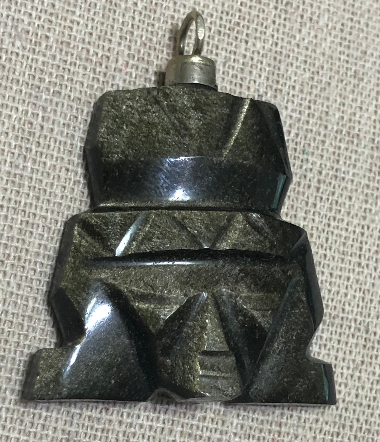 Aztec/Incan God Black Onyx Pendant