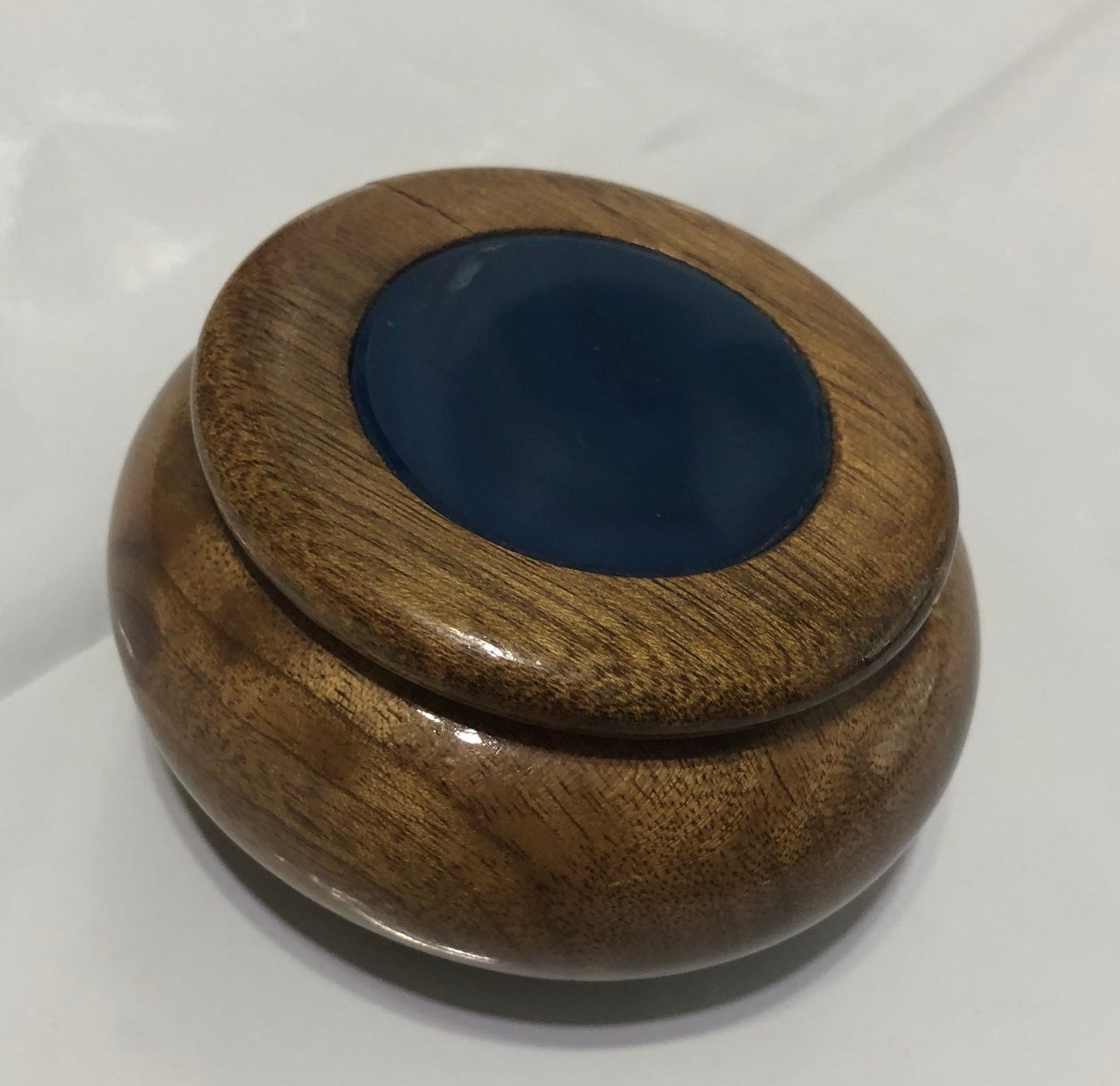 Trinket Box with Blue Dyed Agate