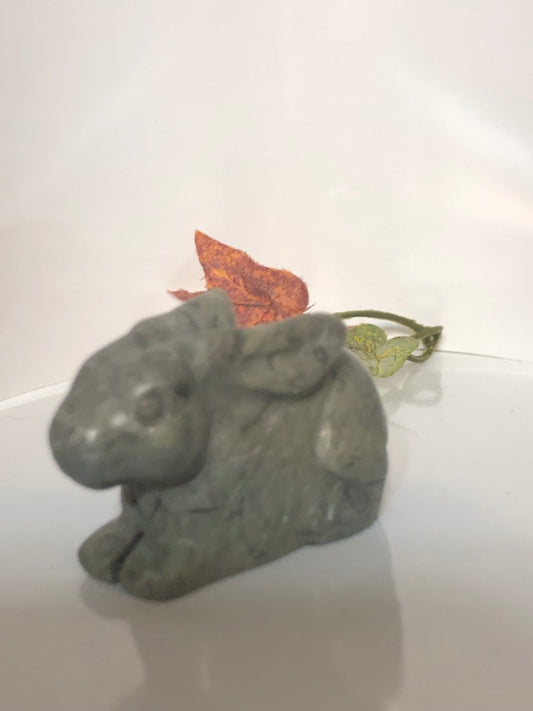 Hand Carved Jasper Rabbit Totem