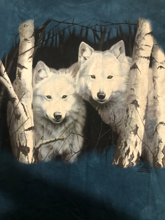 Pair of White Wolves - The Mountain Graphic Tshirt - Short Sleeve