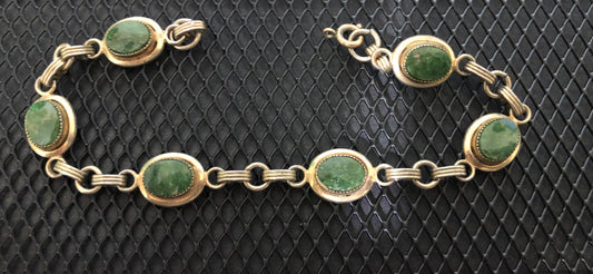 Gold and Malachite Bracelet