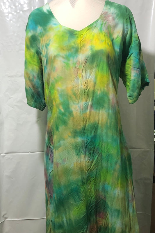 Maxie Dress with Short Sleeves  - Tie Dyed! - Large