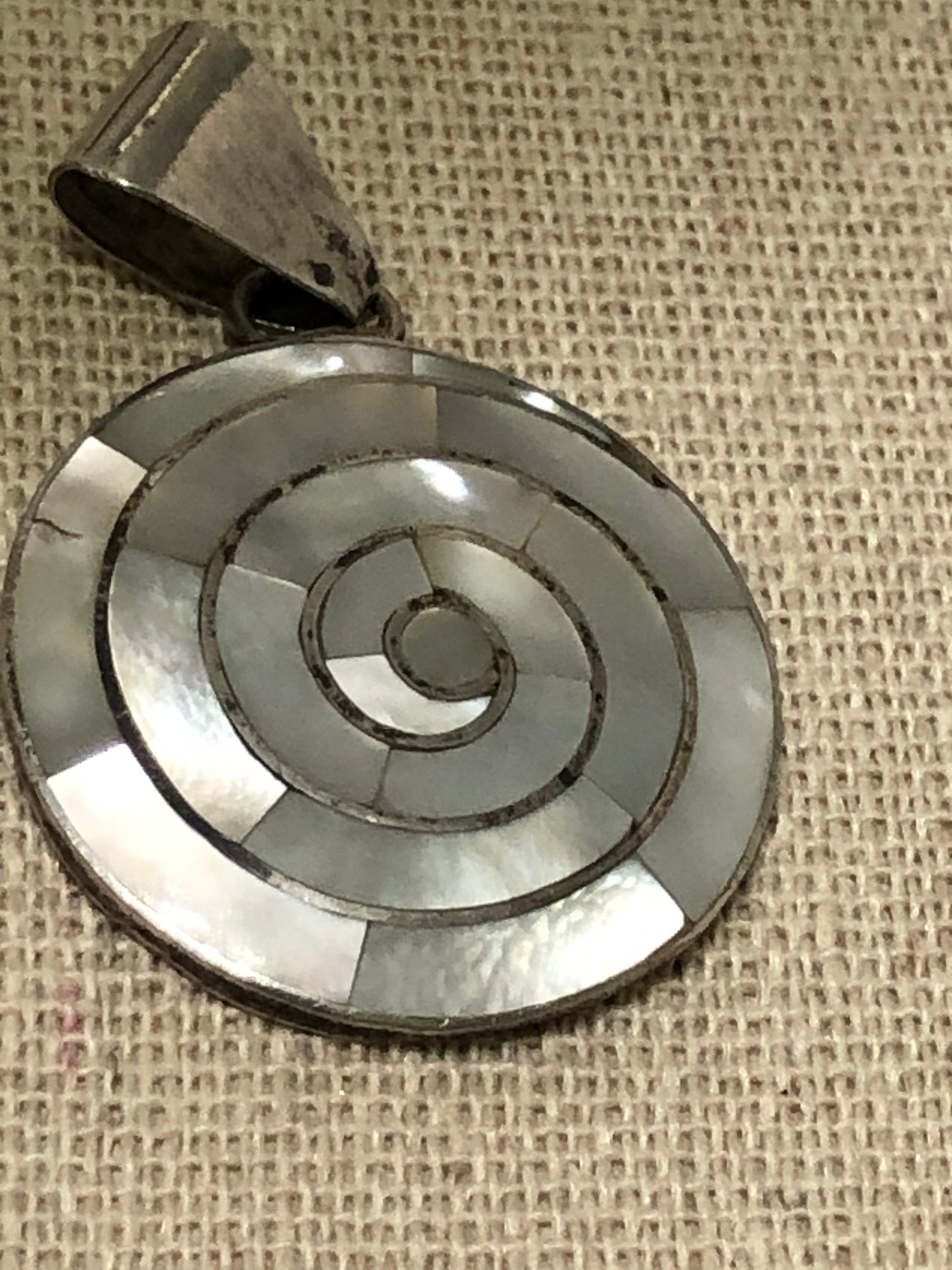 Mother of Pearl and Silver Pendant