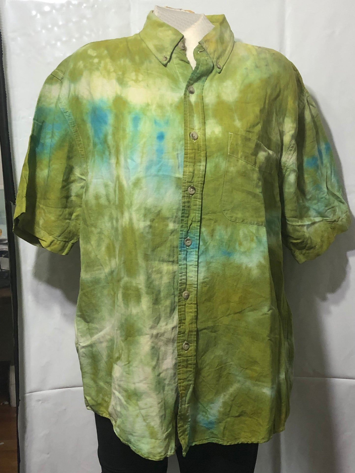 Upcycled Dress Shirt, Short Sleeve - Old Navy Size XS