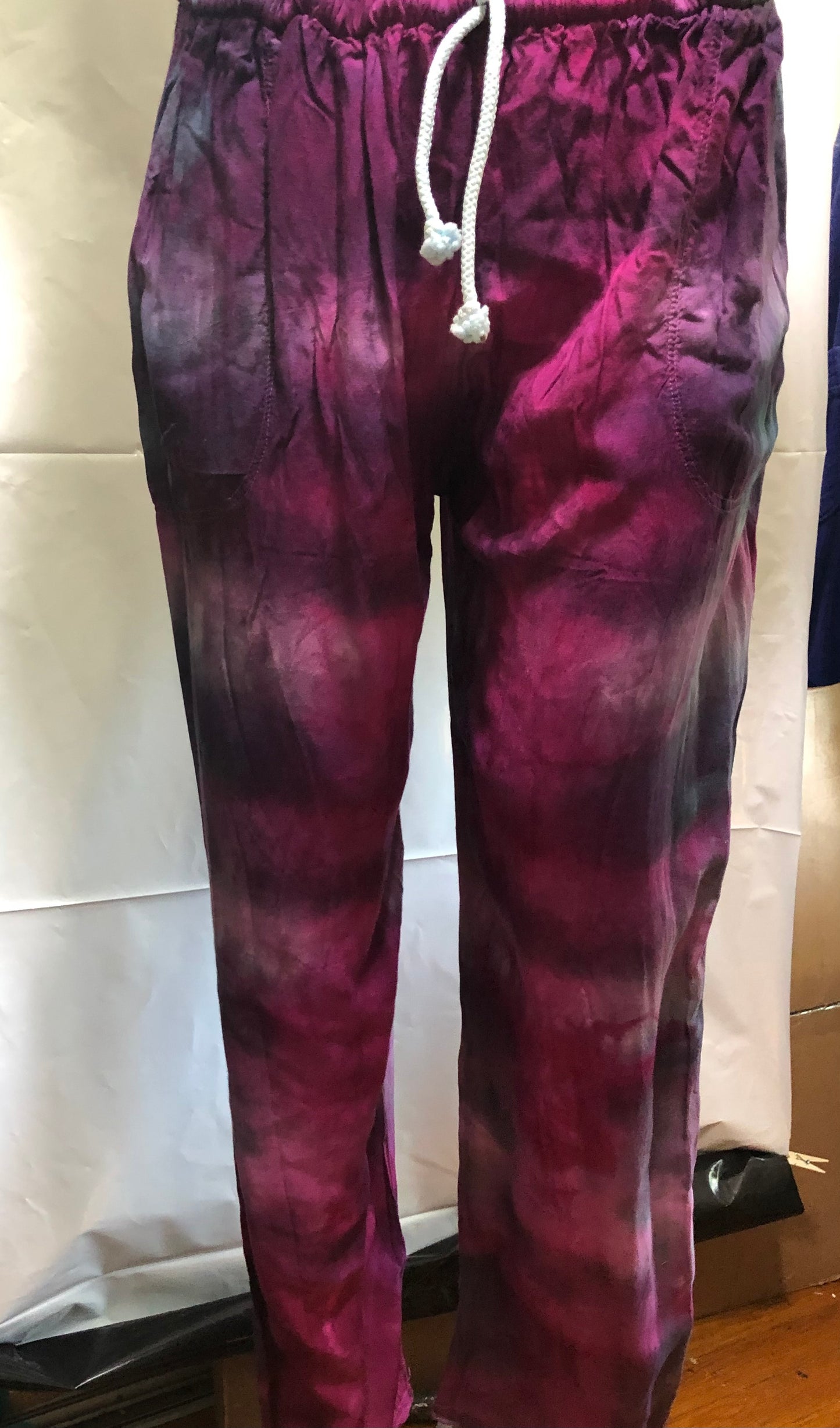 Pants Drawstring and Elastic Waist Tie Dyed