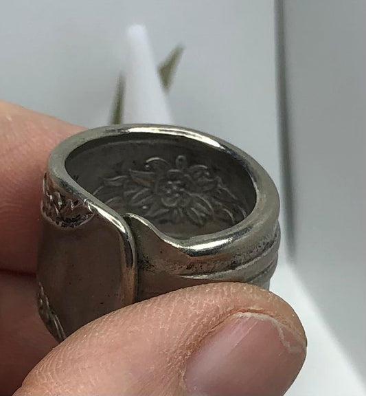 Silver Spoon Ring Vintage