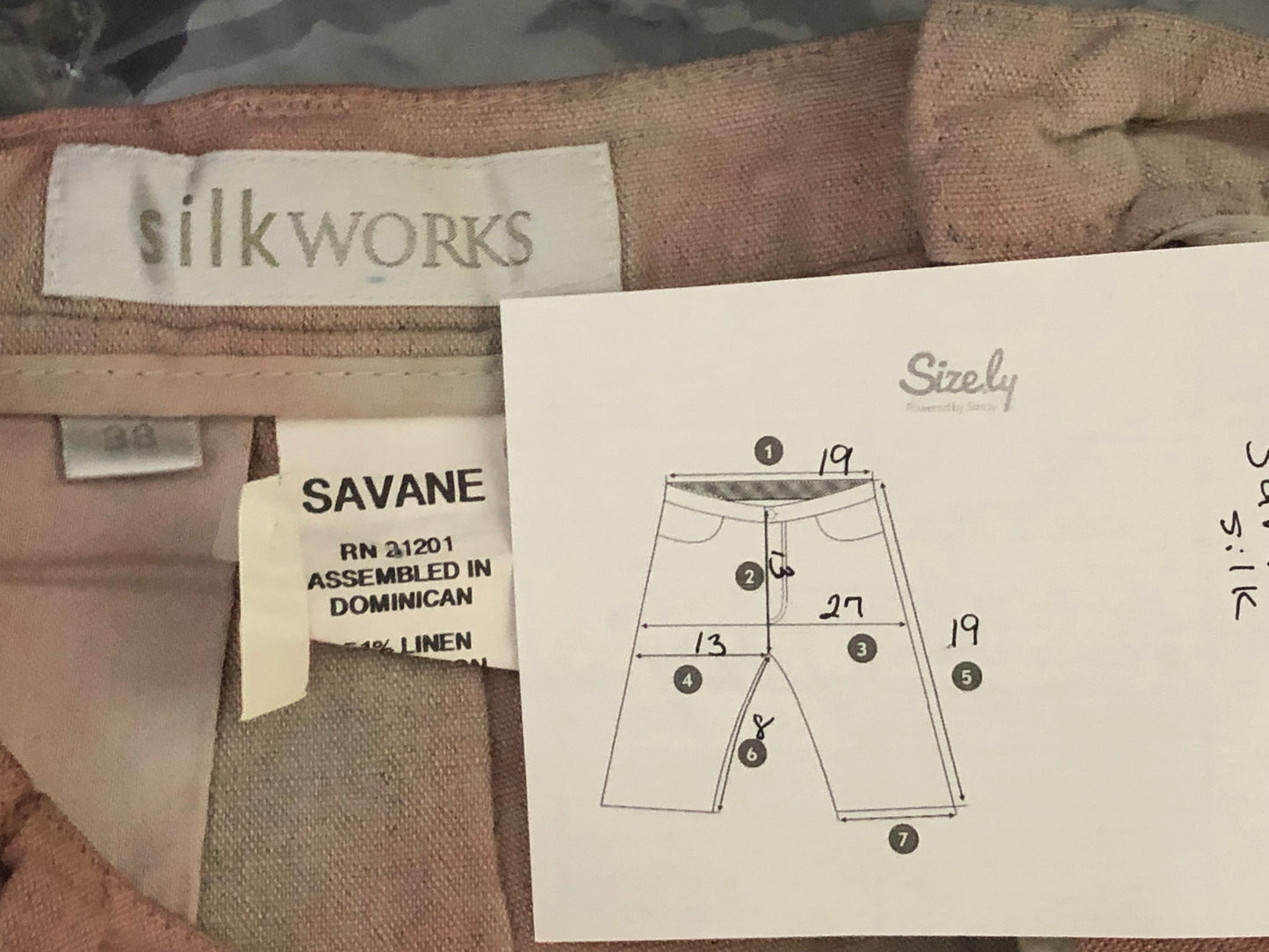 Upcycled Shorts - Silk Works Savane - Size 38