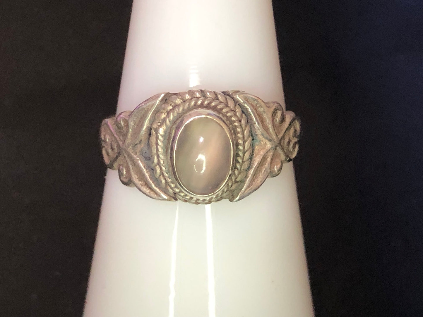 Moonstone and Silver Ring