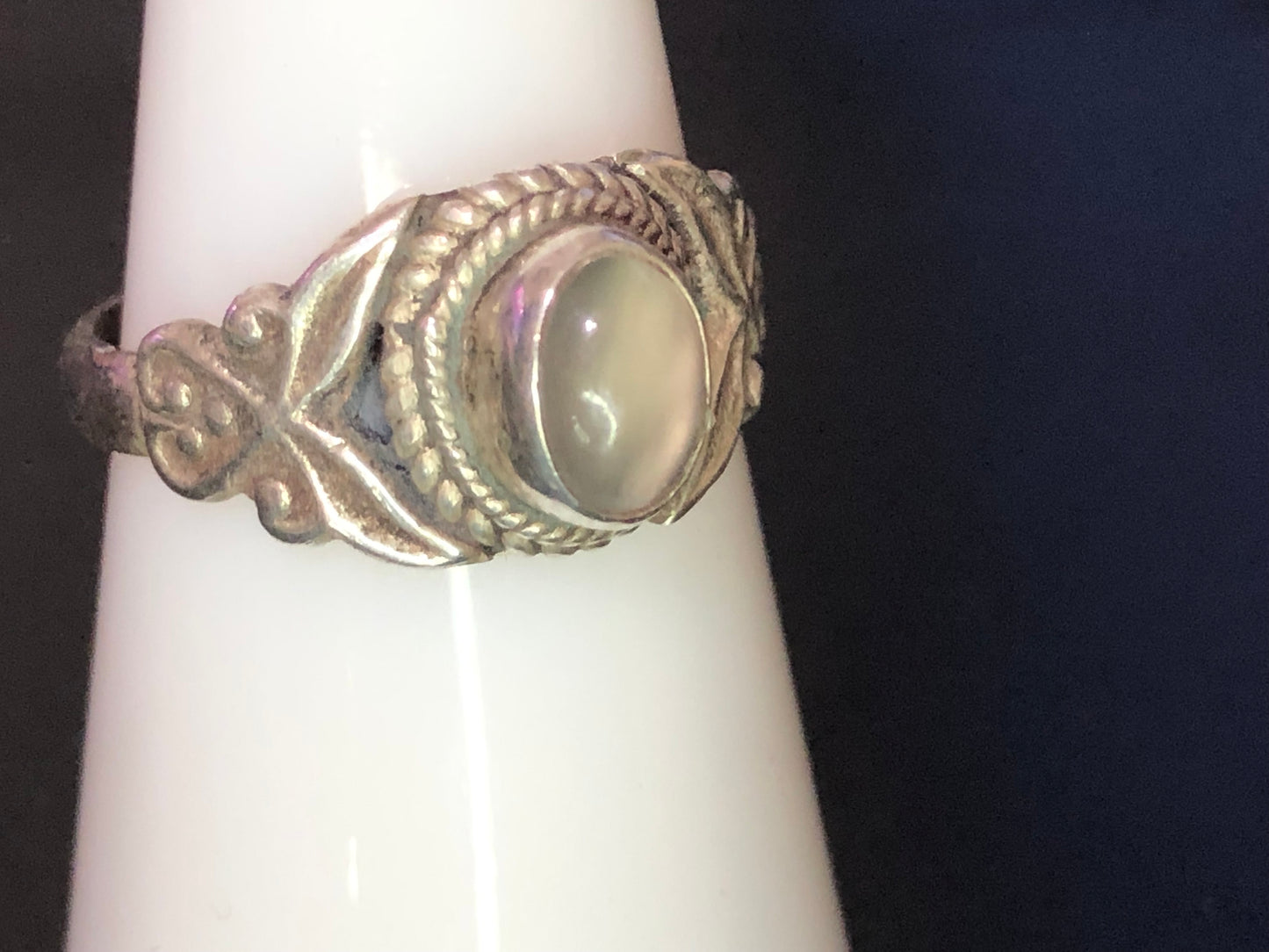 Moonstone and Silver Ring