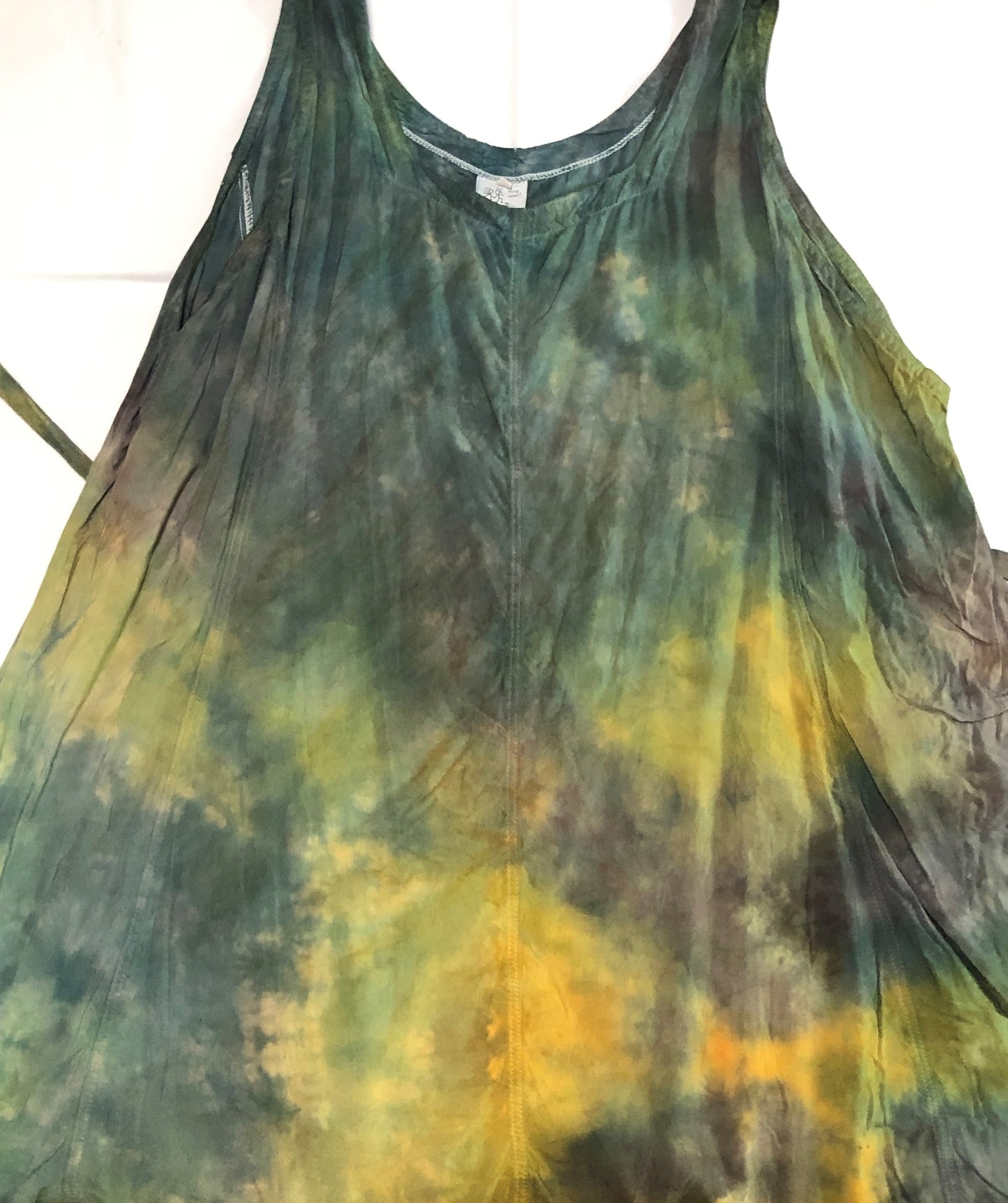 Rayon Tank Short Dress or Top with Ties in the back -  Tie Dyed - Hippie/Boho