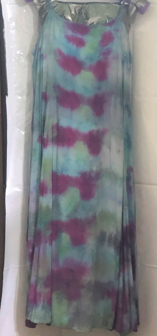 Tie Dyed Dress Spaghetti Straps Ties in the back 100% Rayon