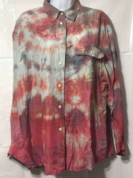 Upcycled Dress Shirt - The Limited Size Medium 100% Silk