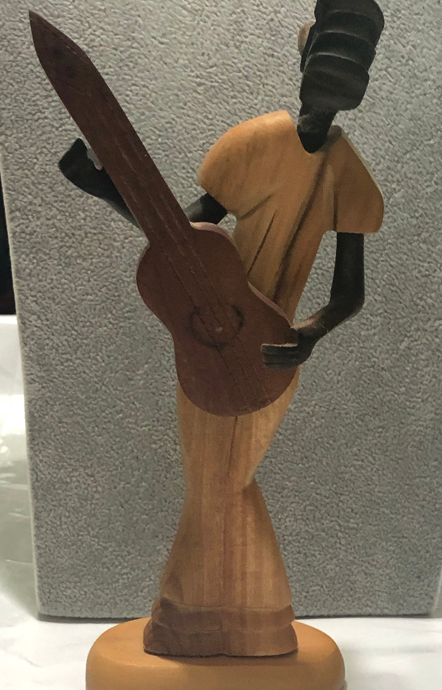 African Woman Musician Hand Carved