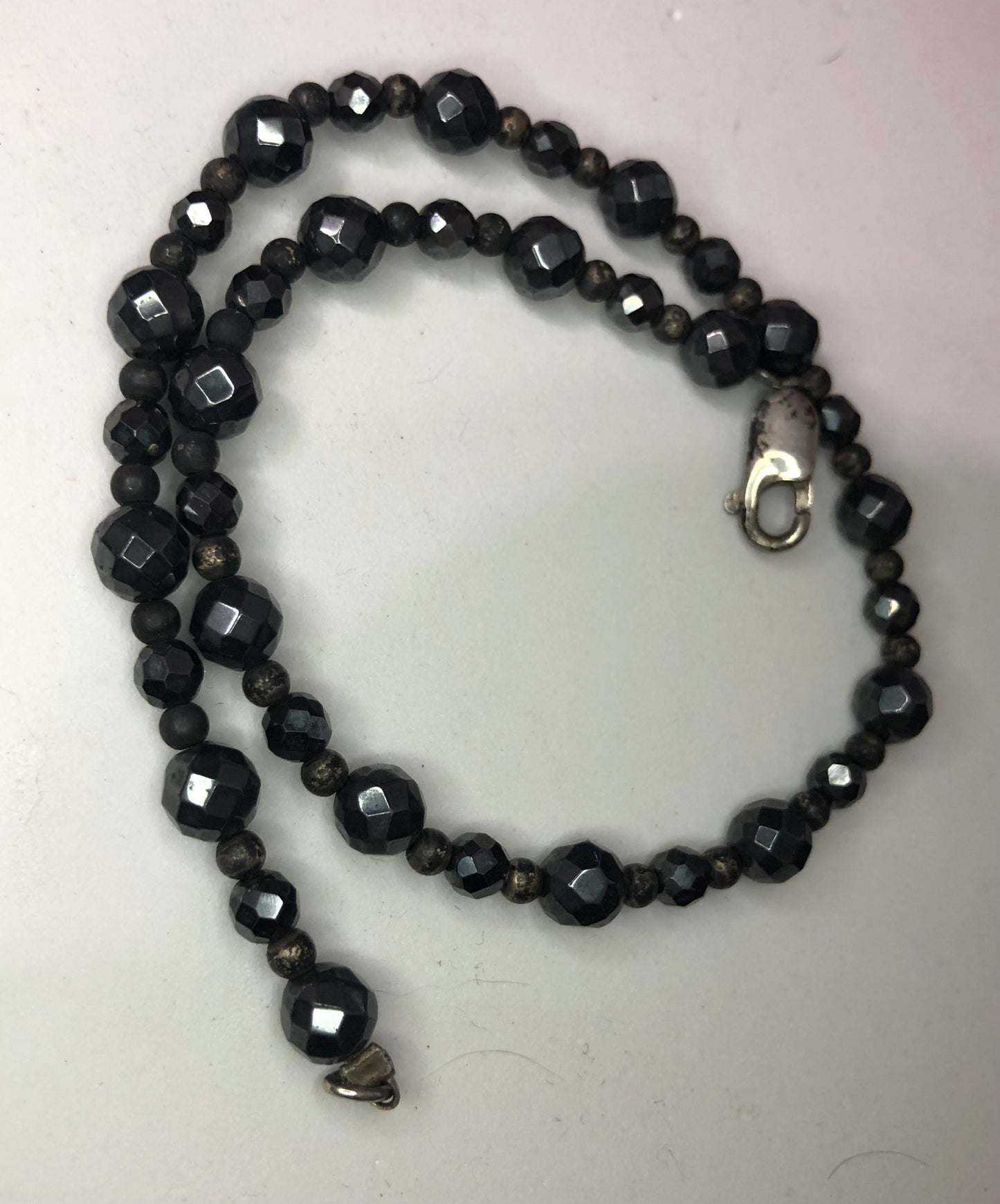 Wrap Black Faceted Bead Bracelet