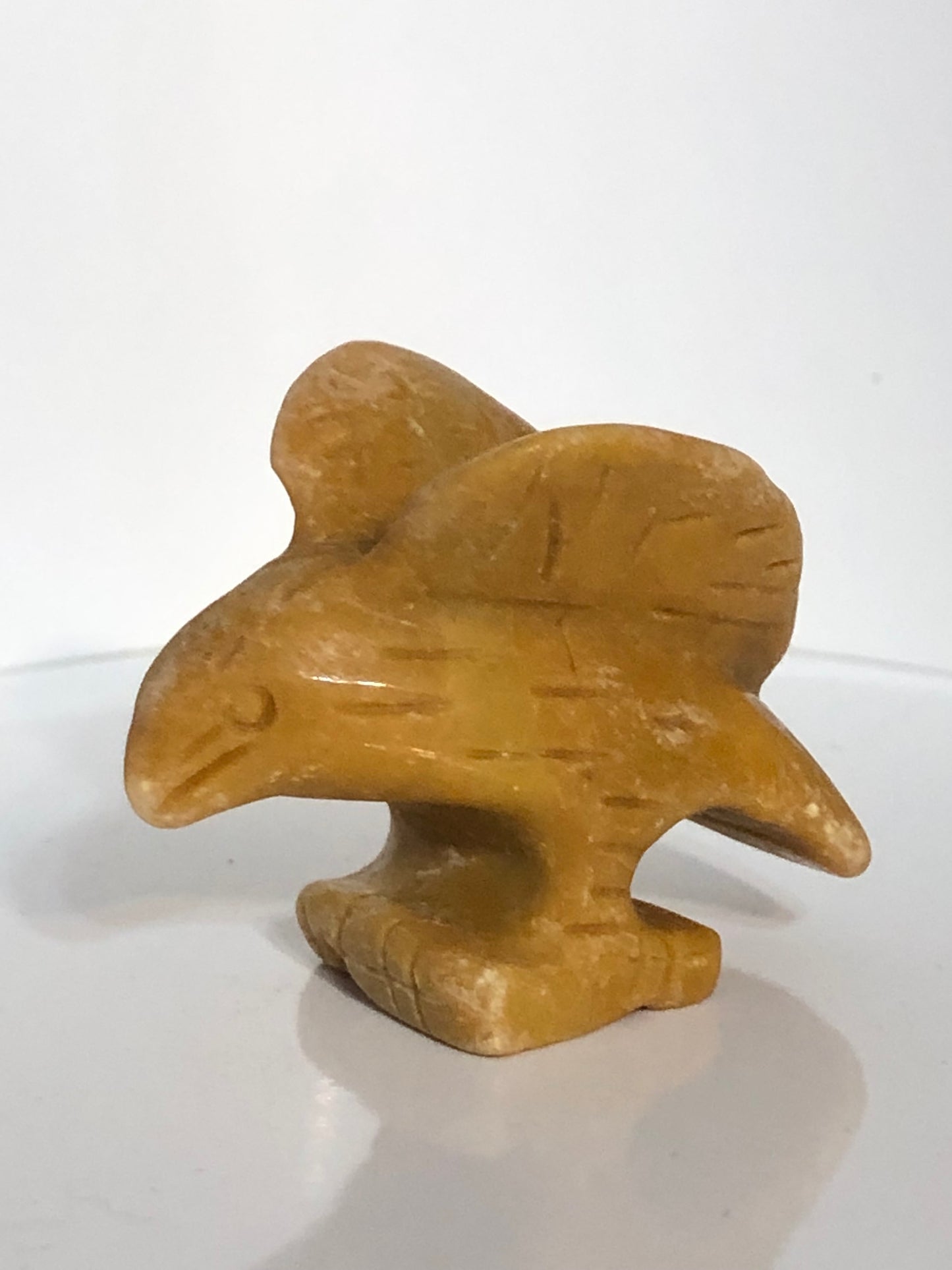 Hand Carved  Eagle Stone Totem