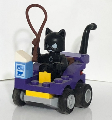 Lego Mini Catwoman in car