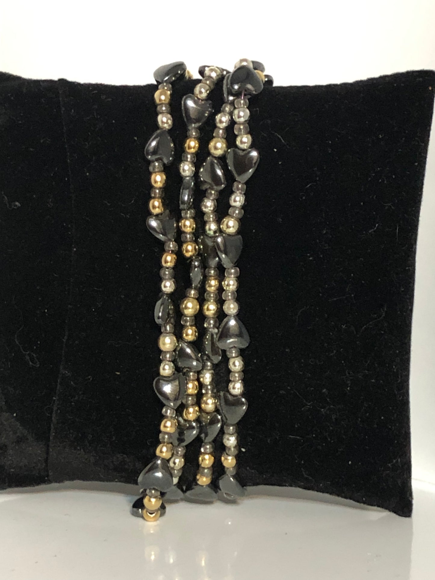 Magnetic Hematite Beaded Bracelet 27 in