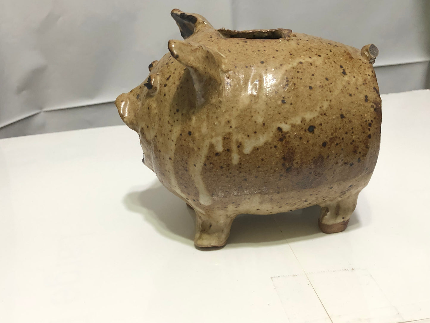 Ceramic Piggy Bank Speckled