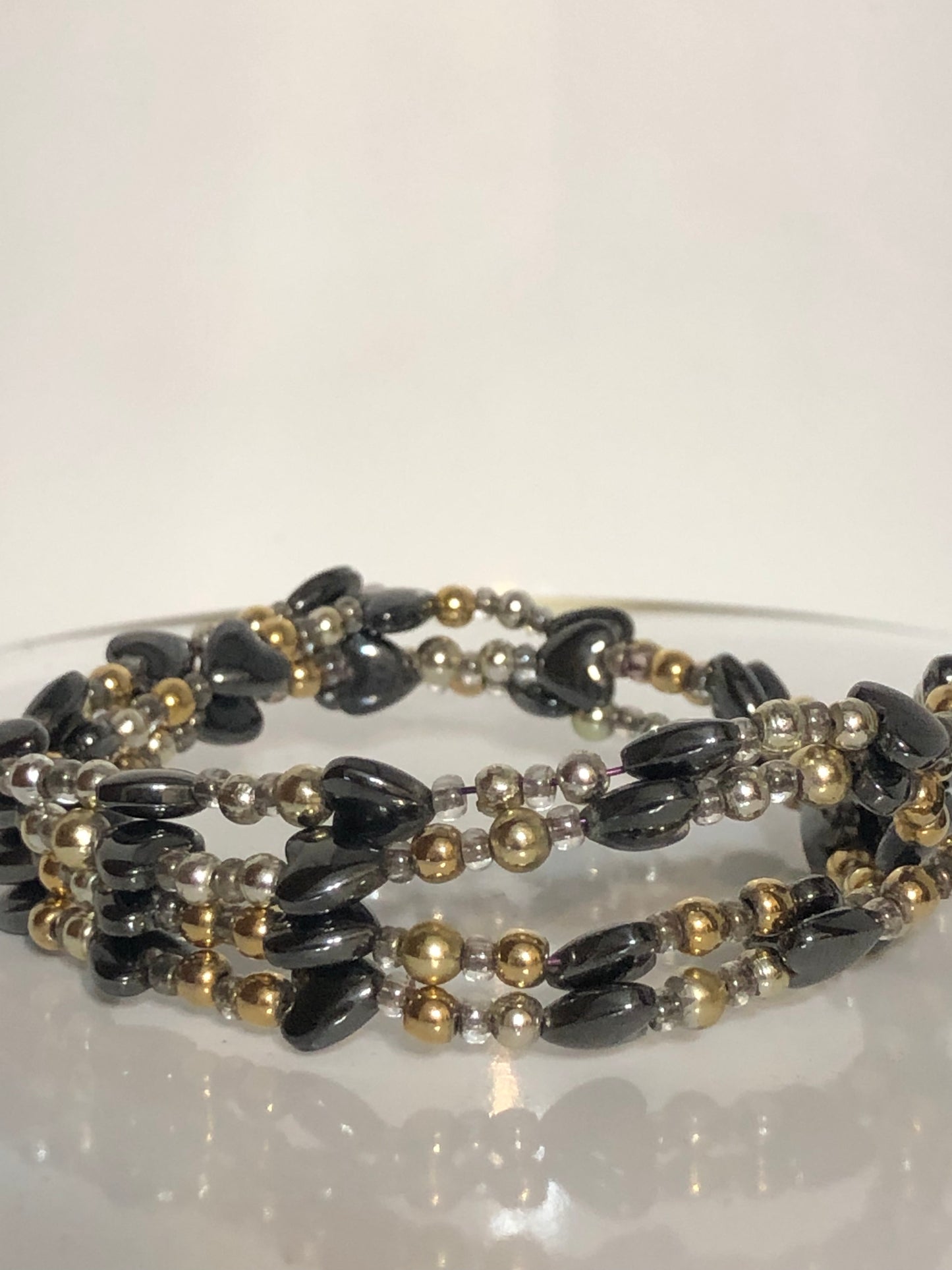 Magnetic Hematite Beaded Bracelet 27 in