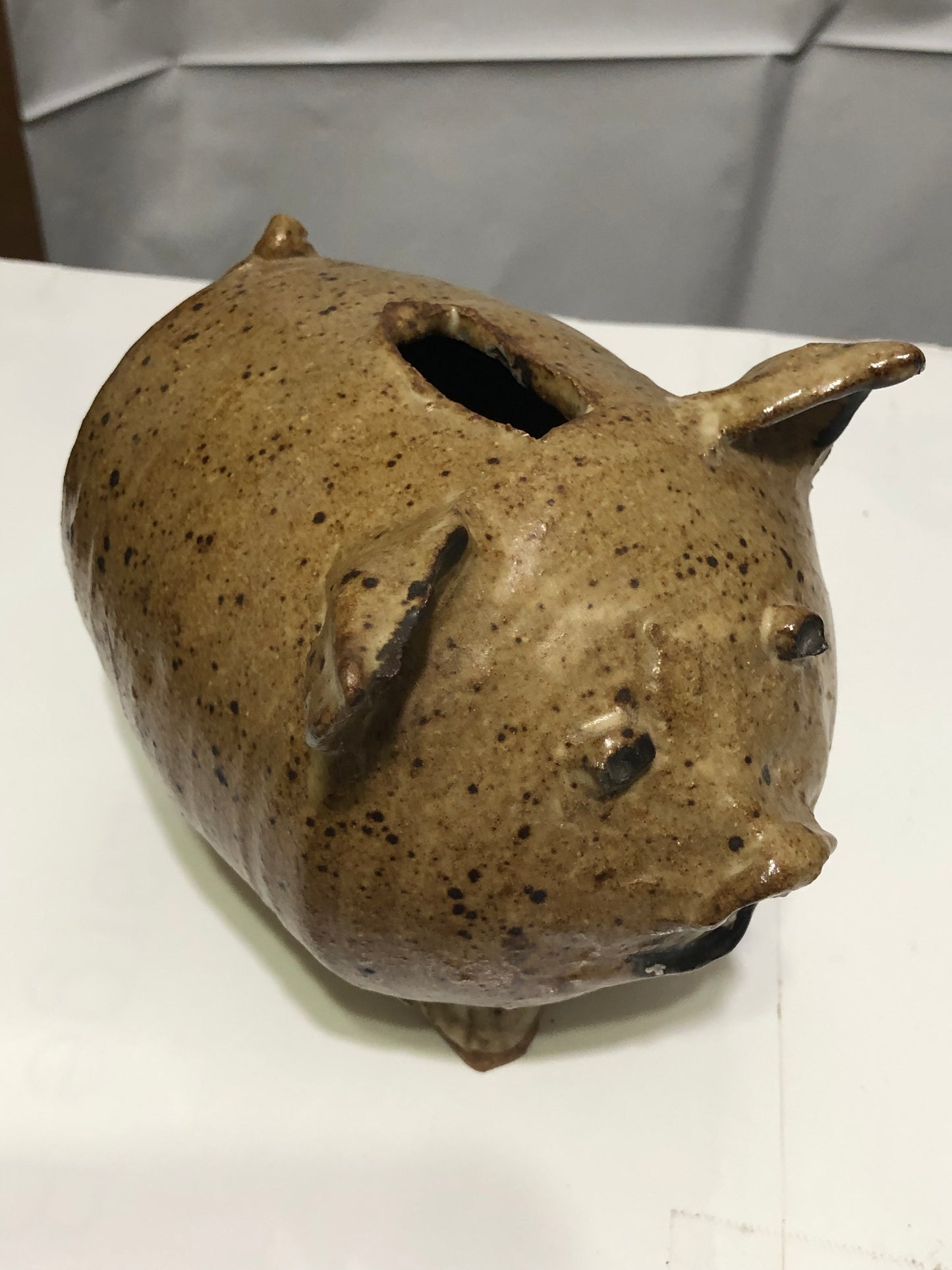 Ceramic Piggy Bank Speckled