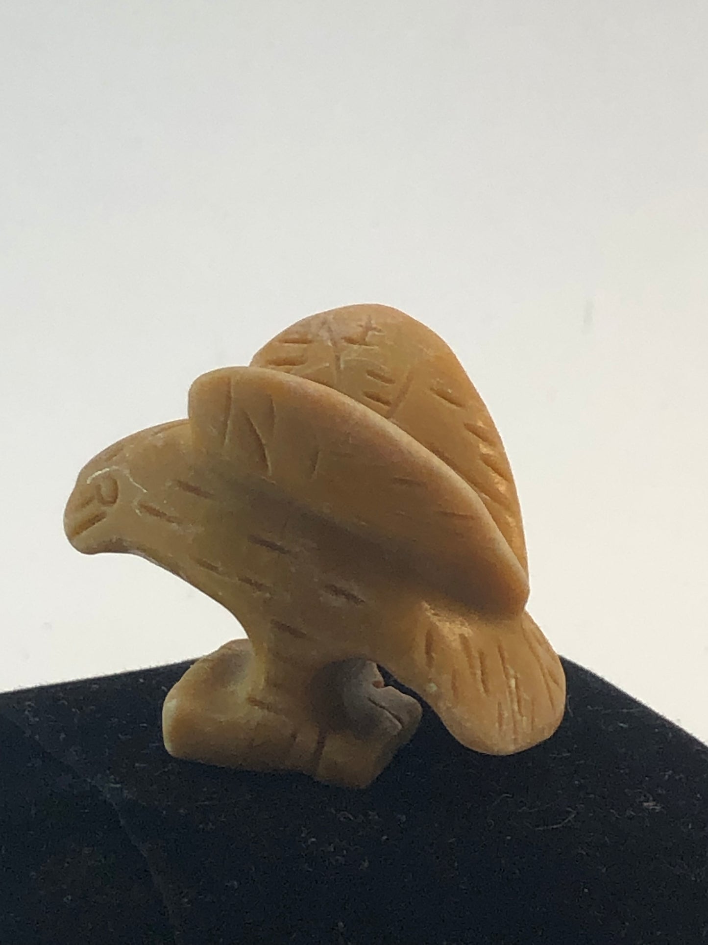 Hand Carved  Eagle Stone Totem