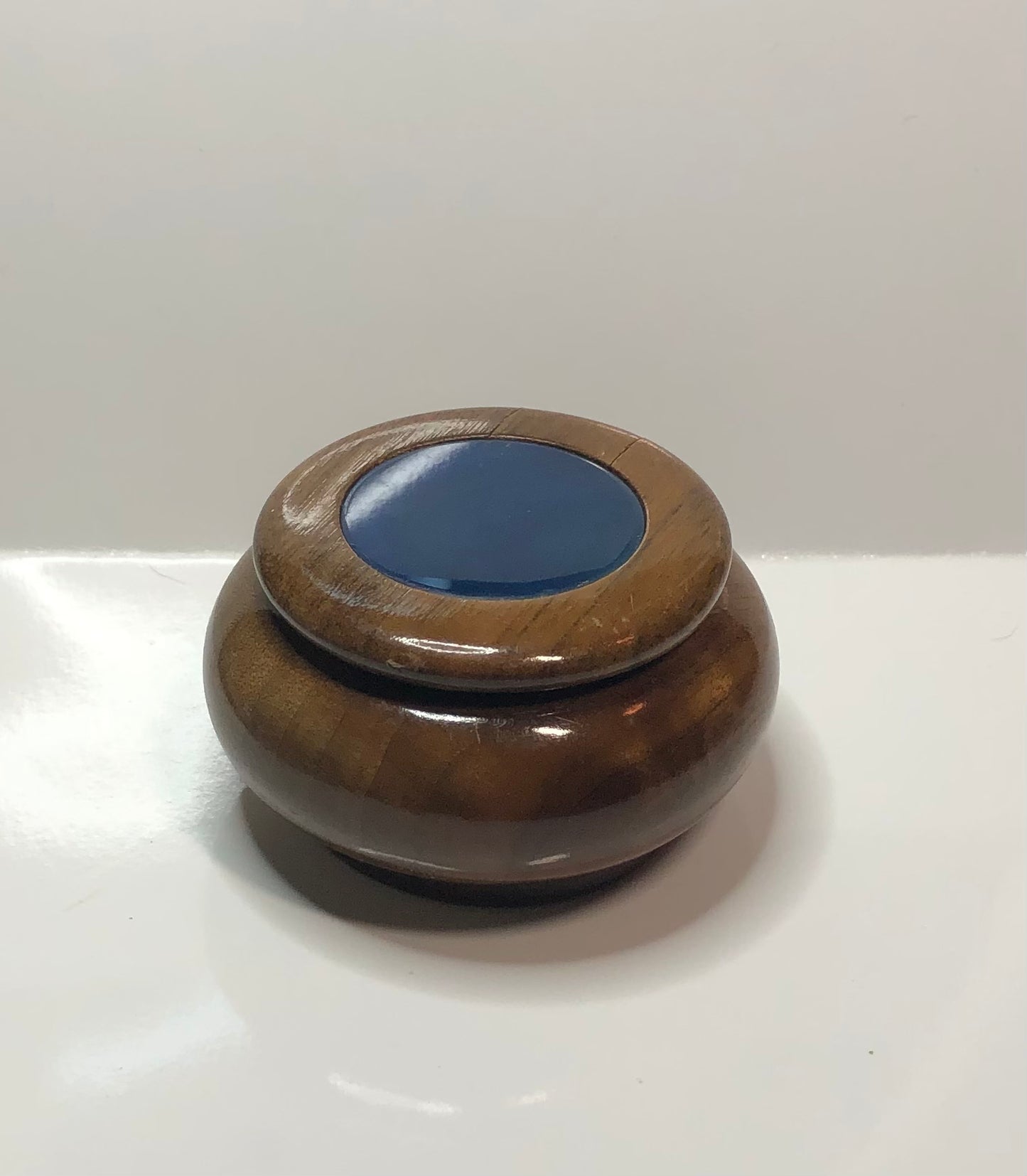 Trinket Box with Blue Dyed Agate