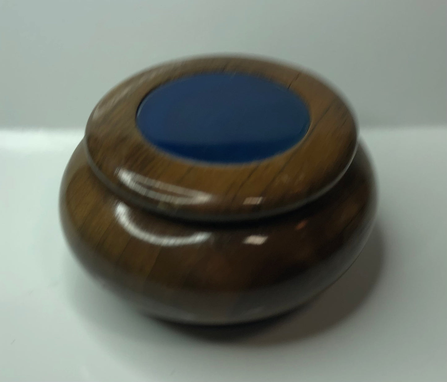 Trinket Box with Blue Dyed Agate