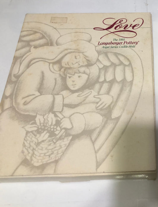 Love - Vintage The 1996 Longaberger Pottery Angel Series Cookie Mold w/Box