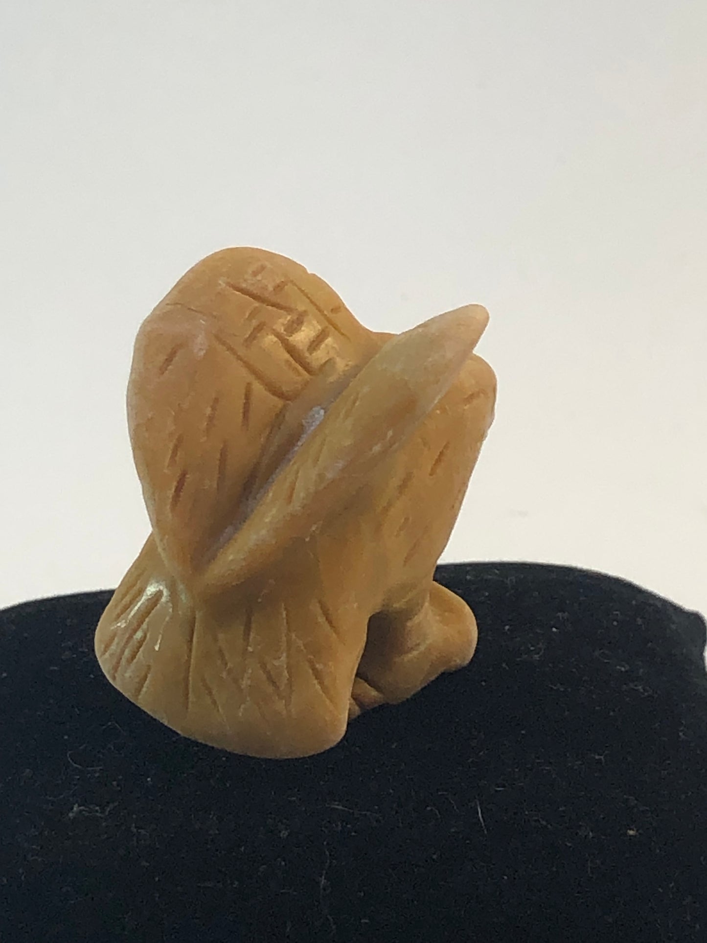 Hand Carved  Eagle Stone Totem